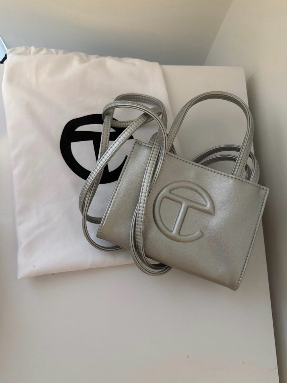 Telfar Small Shopper Bag with Signature Emblem